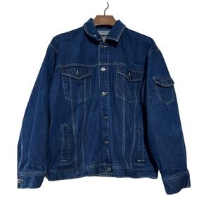 JORDAN CRAIG Vintage Legacy Denim Trucker Jean Jacket Streetwear 3XL